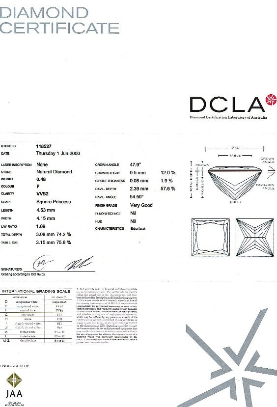 Princess Cut Diamond PRI 059 0.48ct