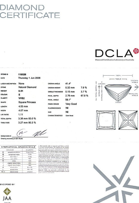 Princess Cut Diamond PRI 005 0.51ct