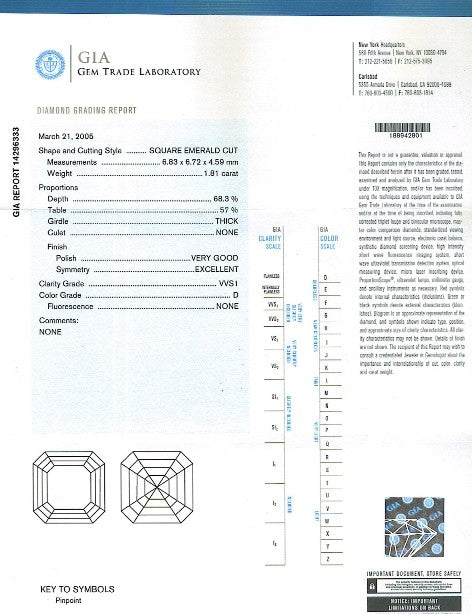 Asscher Cut Diamond FS 142 1.81ct