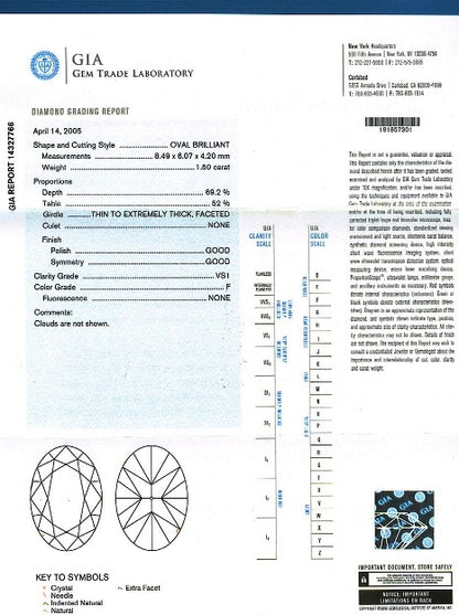 Oval Cut Diamond FS 087 1.50ct