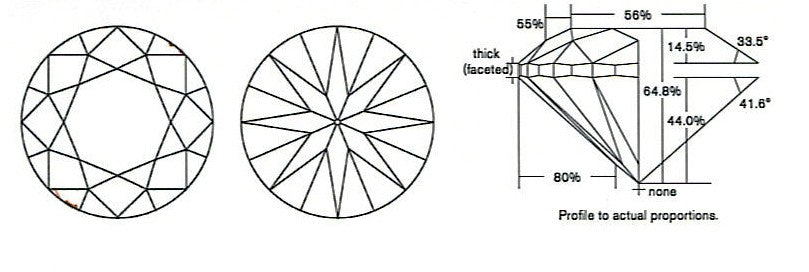 Round Brilliant Cut Diamond 1.03ct F SI1 - RBC 153
