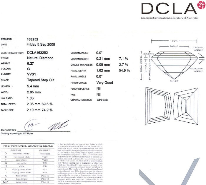 Cadi Cut Diamond 0.27ct G VVS1