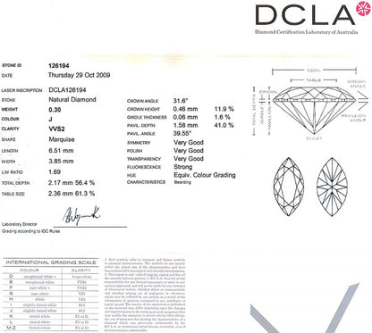 Round Brilliant Cut Diamond 0.30ct J VVS2