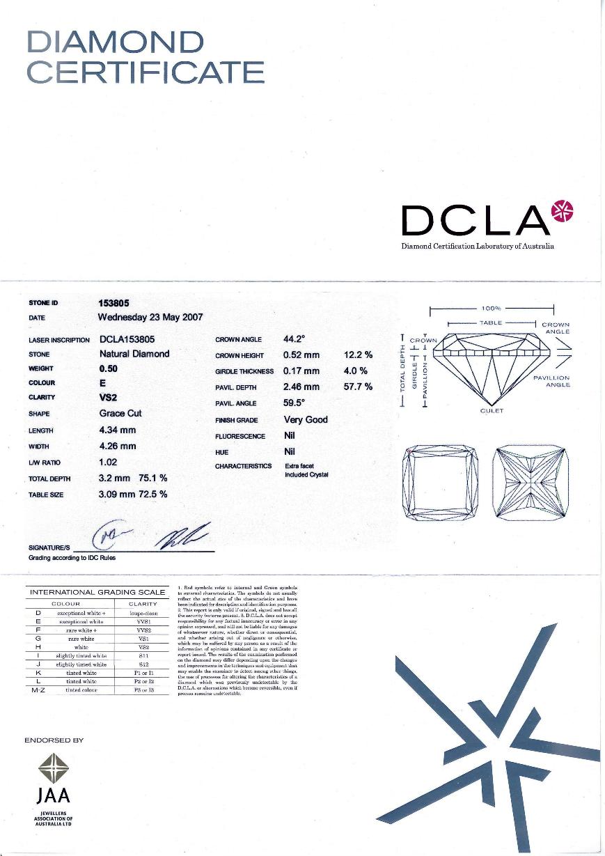Grace of Antwerp Diamond 0.50ct E VS2
