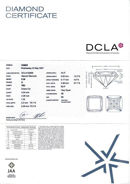 Grace of Antwerp Diamond 0.50ct E VS2