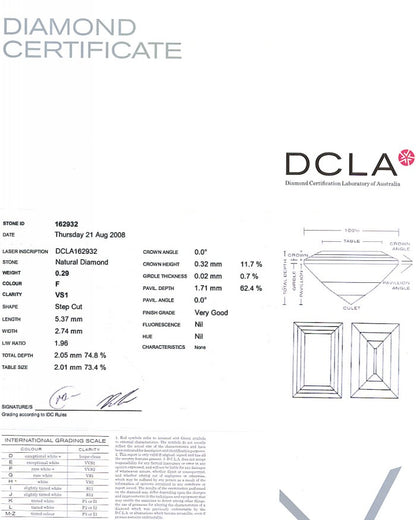 Baguette Diamond 0.29ct F VS1