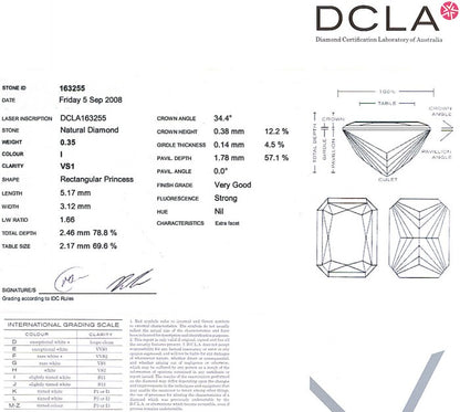 Radiant Cut Diamond 0.35ct I VS1