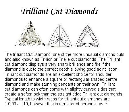 Trilliant Cut Diamond pairs FPR 181A 0.15ct