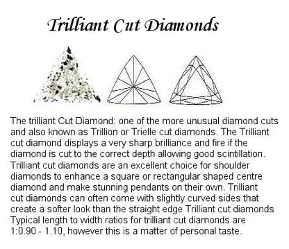 Trilliant Cut Diamond pairs FPR 181A 0.15ct