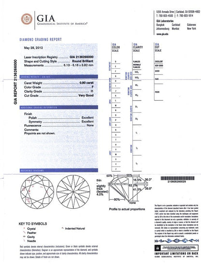 Round Brilliant Cut Diamond 1.00ct H SI2