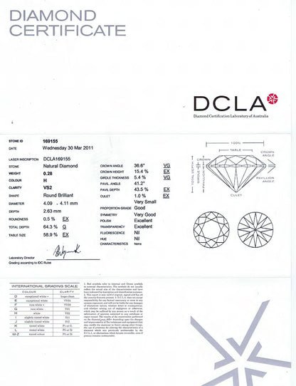 4 Claw Diamond Studs Earrings EAR 816