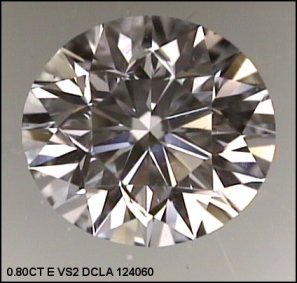 Round Brilliant Cut Diamond Photograph 0.80ct E VS2