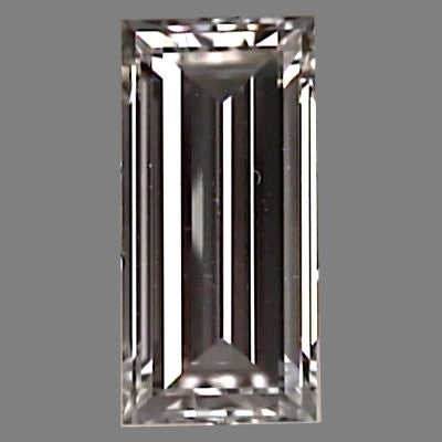 Baguette cut diamond, 0.58ct F IF — Diamond Imports Australia. © Diamond Imports 2026
