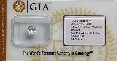 Cushion cut diamond