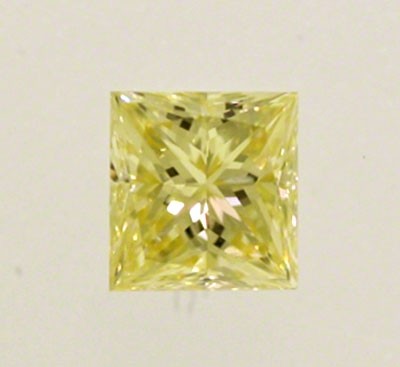 Princess cut diamond, 0.52ct Fancy Yellow SI2 — Diamond Imports Australia. © Diamond Imports 2026