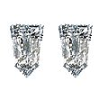 Tapered Bullet Diamond Pairs 0.40ct - E/F VS
