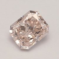 Radiant Diamond 0.15ct - Orange Brownish Pink VVS1