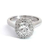 'Halo' Diamond Engagement Ring - 1.21cts