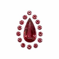 Natural Pinkish Red Spinel Set - 3.89cts